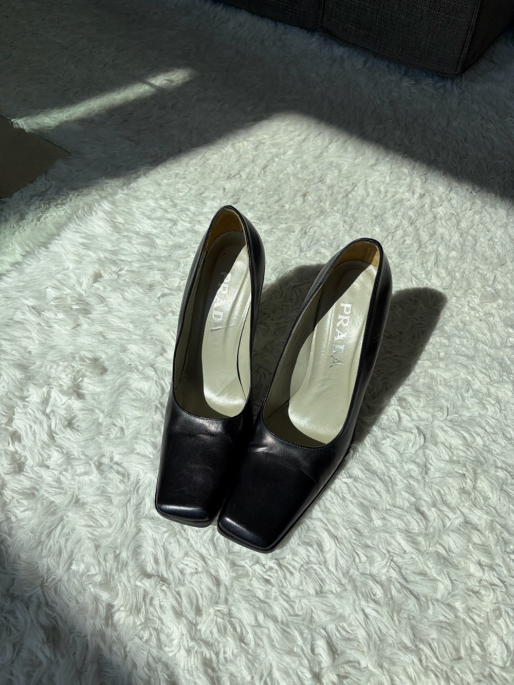 vintage 90s Prada sculptural heels size 38 rare - Picture 2 of 8